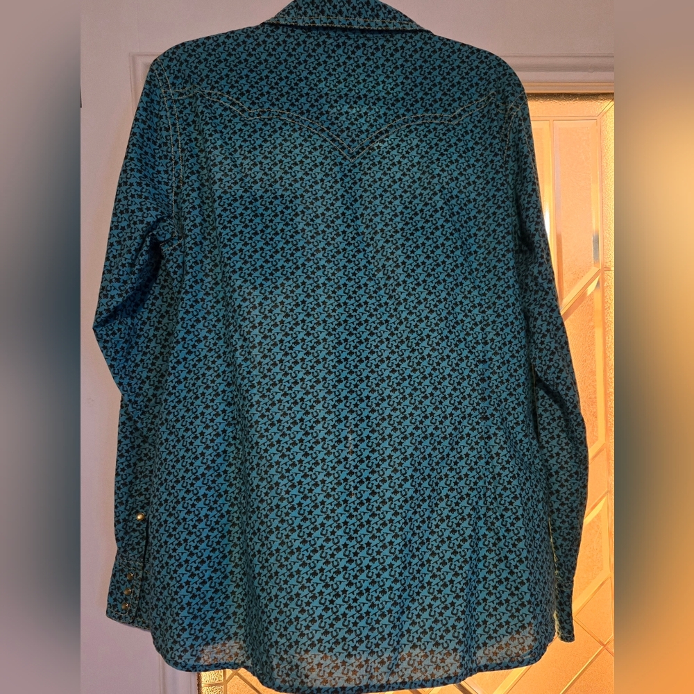 Ariat Turquoise Patterned Shirt - image 2